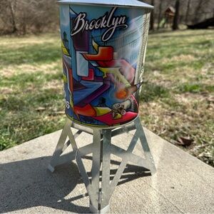 Graffiti-Style Metal CIGAR HUMIDOR with Colorful Street Art